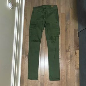 Olive Cargo Pants (Skinny)